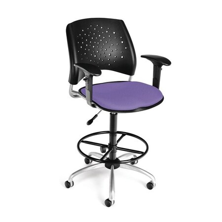 Ofm Star Swivel Chair, Lavender 326-AA3-DK-2202