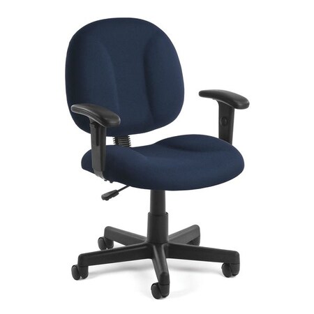 Ofm Task Chairs, 18-3/4" to 23" Height, Adjustable, Navy 105-AA-804