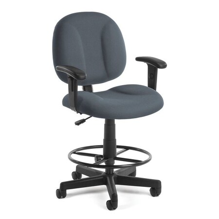 Ofm Task Chairs, 26" to 30-1/2" or 29" to 33-1/2" Height, Adjustable, Gray 105-AA-DK-801