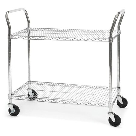Ofm Utility Cart, Steel, 2 Shelves, 300 lb SHCART1836