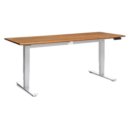 Ofm Adjustable Table, 28-1/2" D, 21-3/4" to 46-1/4" H, Amber, Bamboo HAT-3060-PLN-AMB