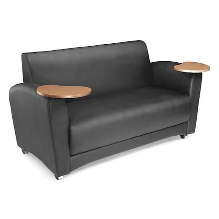 Ofm BlackAccent Chair, 62 inW32 inL33 inH, Fixed, PolyurethaneSeat, InterPlaySeries 822-PU606-BRONZ