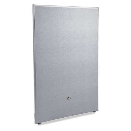 Ofm Office Panel Office Panel System, 2" D X 63" H, Gray/Silver, vinyl P6337-GF-GV