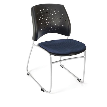 Ofm Four Pack Star Stack Chair, Navy 325-4PK-2203