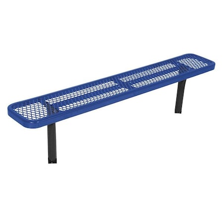Ultrasite Commercial Park Bench, No Back, Black 942S-V6-BLACK