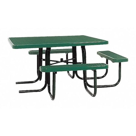 Ultrasite Park ADA Square Table, 46"x55", Green 358H-V-GREEN