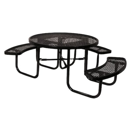 Ultrasite Park Diamond Portable Table, Round, Black 358-RDV-BLACK