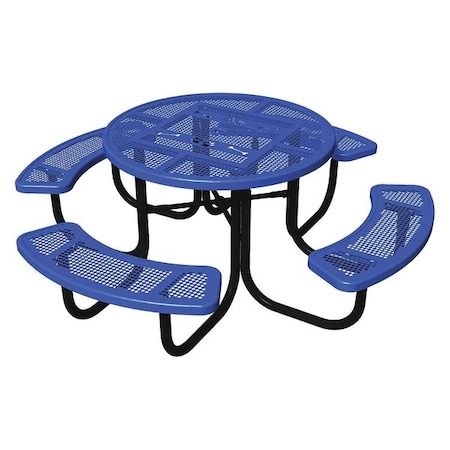 Bark Park Perforated Chow Hound Table, 82"X30", Round, Green PBARK-358-RDP-GREEN