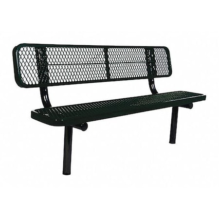 Ultrasite In Ground Park Bench W/ Back, Blue 940S-V6-BLUE