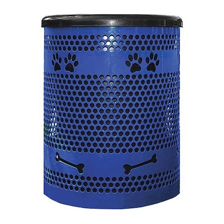 Bark Park Paws Commercial Trash Receptacle TBARK-PR-32-GREEN