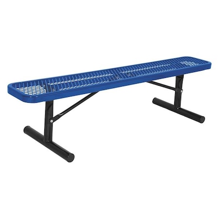 Ultrasite Portable Park Bench, No Back, Black 942P-V6-Blue