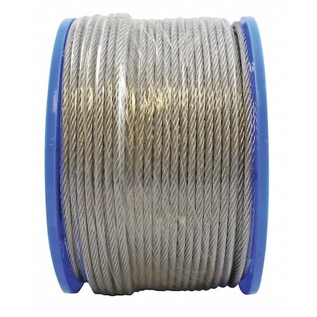 Indusco Cable, 3/16", 7x19", Galv x 500ft. 20500311