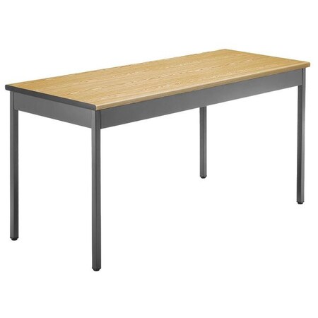 Ofm Utility Table 23-3/4" D X 23-3/4" H, Oak, Laminate UT2460-OAK