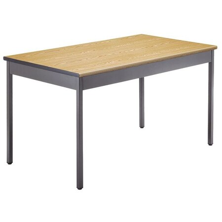 Ofm Utility Table 30" D X 30" H, Oak, Laminate UT3048-OAK