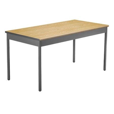 Ofm Utility Table 30" D X 30" H, Oak, Laminate UT3060-OAK