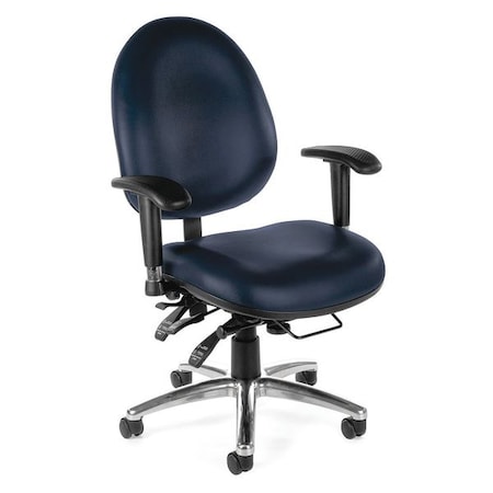 Ofm Big-and-Tall, 24/7 Extreme Use, Task Chairs, 19-1/2" to 23" Height, Adjustable, Navy 247-VAM-605