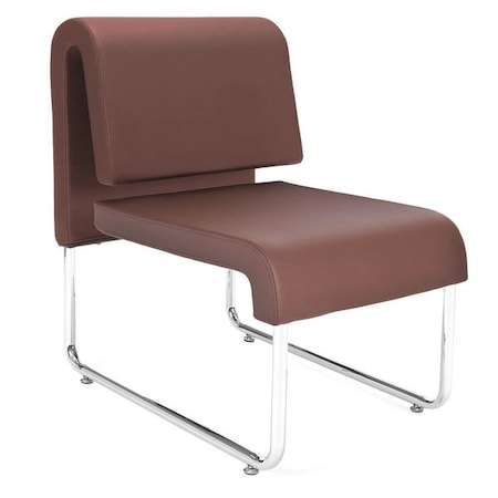 Ofm Uno Reception Chair, Pu Brown 420-PU608