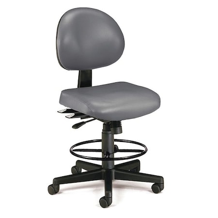 Ofm Task Chairs, 25-3/4" to 29-1/2" or 28-3/4" to 31-1/2" Height, No Arms, Charcoal 241-VAM-DK-604