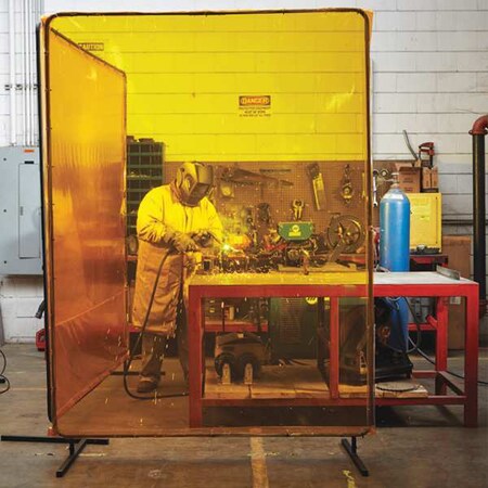 Tmi Weld Screen Booth Kit, Yellow, 8" W x 6" H WS53-0806B