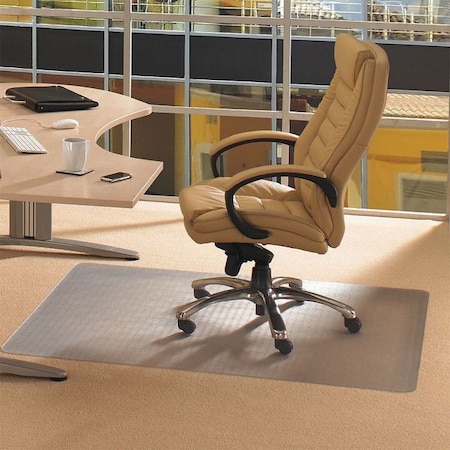 CLEARTEX Chair Mat 48"x118", Rectangular Shape, Clear, for Carpet FR1130025EV