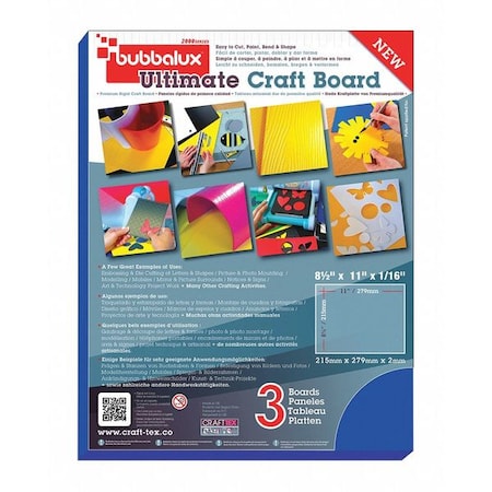 Floortex CraftTex Blue Pack of 6 Bubbalux - Letter Size FPBU118BL2