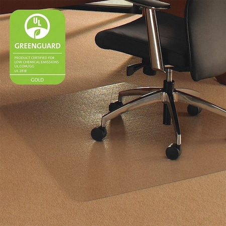 Floortex Ultimat Polycarbonate Corner Workstation Chair Mat for Carpets up to 1/2" - 48" x 60" FR1115023TR