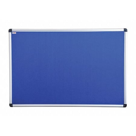Viztex Fabric Bulletin Board 24"x18", Aluminum Frame FCVFBB2418A