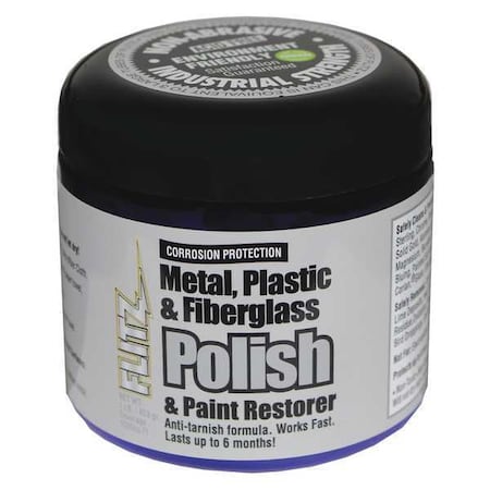 Flitz Fiberglass Paste Pol., Metal, Plast, 1 lb. CA 03516-6