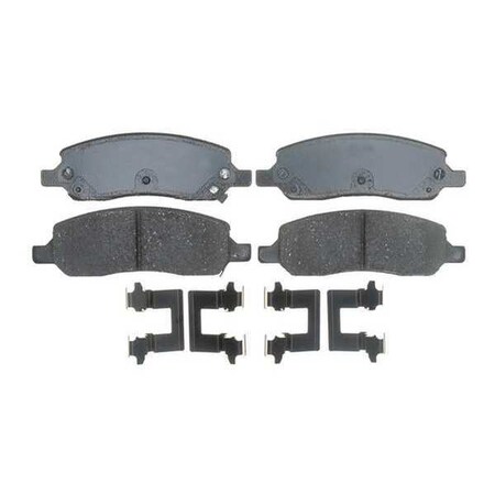 Acdelco Brake Pad with Hardware, Ceramic, Bonded 17D1172CH