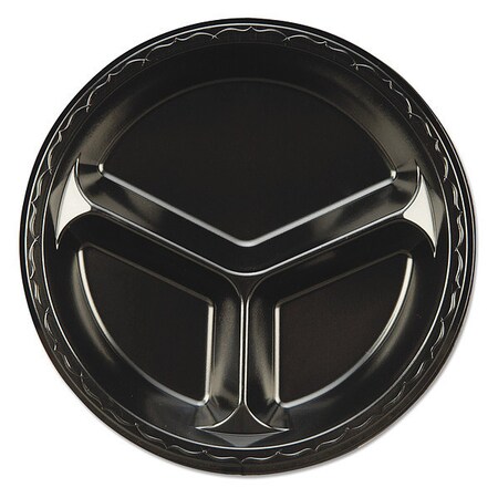 Genpak Elite Laminated Foam 3-Comp Plate, PK500 LAM13---3L