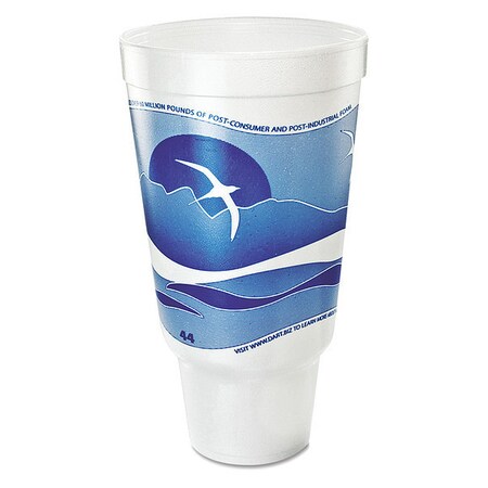 Dart Flush Fill Foam Cup, Hot/Cold, 44oz., PK144 DCC 44AJ32H