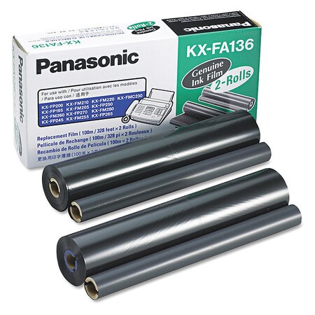 Panasonic KxFA136 Film Roll Refill, 2/Box, PK2 KXFA136