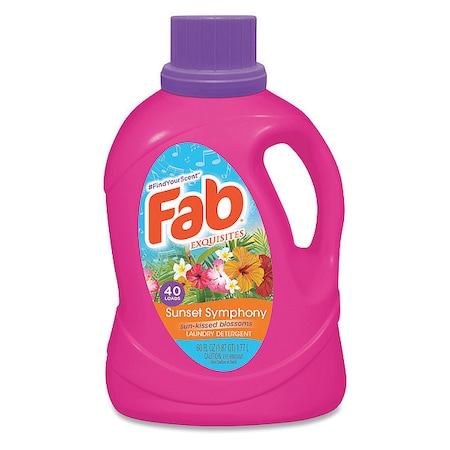 Fab Scented Laundry Detergent, Sunset Sy, PK6, Sunset Symphony (Sun Kissed Blossoms), 6 PK FABBB34