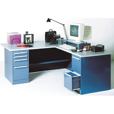 Equipto L-Shaped Workcenter-Left Hand return, BK 360L-BK