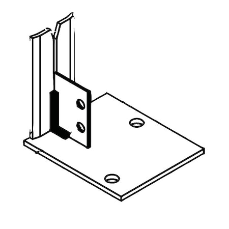 Equipto LH Corner Seismic Floor Anchor, GY 190319A-GY