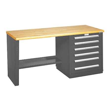 Equipto Modular Drawer Bench-30"Dx8FtWx34"H 2576-8W