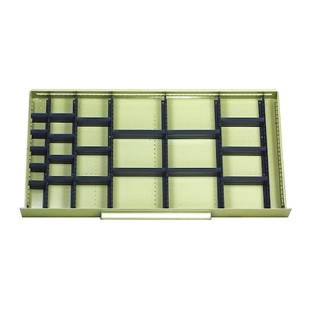 Equipto Mod Drawers Divider Set D, BK 4188D20-BK
