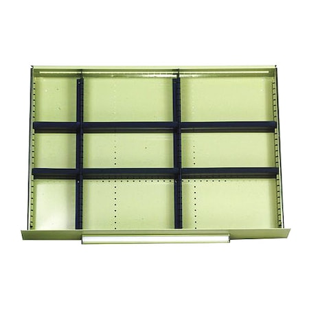 Equipto Mod Drawers Divider Set H, Gray 4183H10-BK