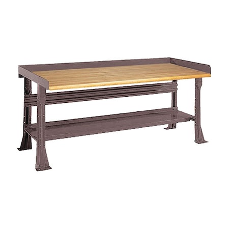 Equipto Open Leg Bench w/ Shelf, GY 2422-6W-GY