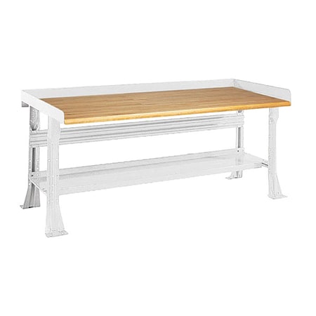 Equipto Open Leg Bench w/ Shelf, WH 2422-6W-WH