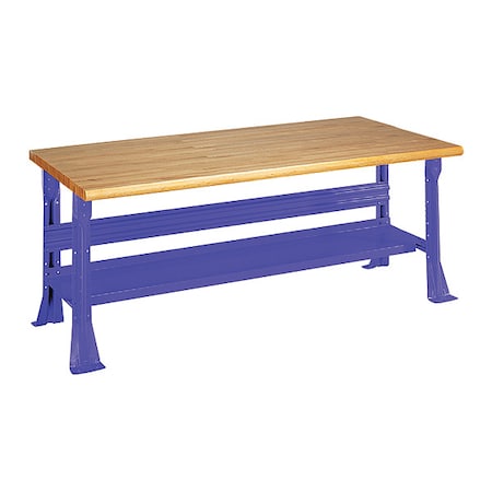 Equipto Open Leg Bench w/ Shelf, BL 2323-6W-BL