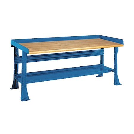 Equipto Open Leg Bench w/ Shelf, BL 2422-6W-BL