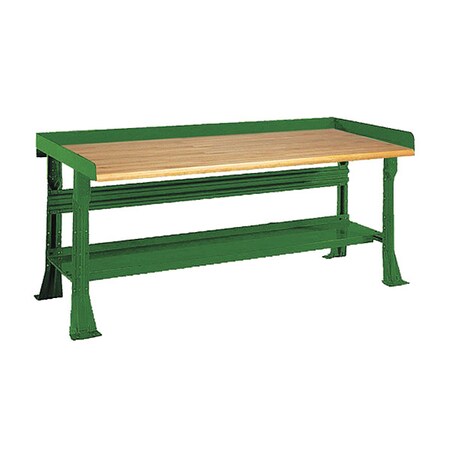 Equipto Open Leg Bench w/ Shelf, GN 2422-6W-GN