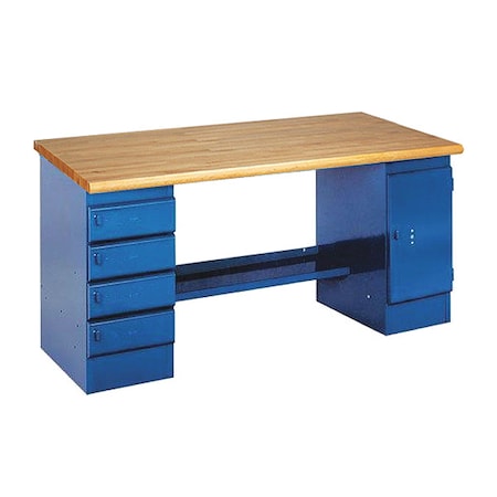 Equipto Pedestal Bench, BL 255-5W-BL