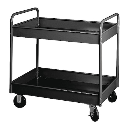 Equipto Stock Cart, 2 Shl 500 Lb. Cap 30x16x36, BK 145-BK
