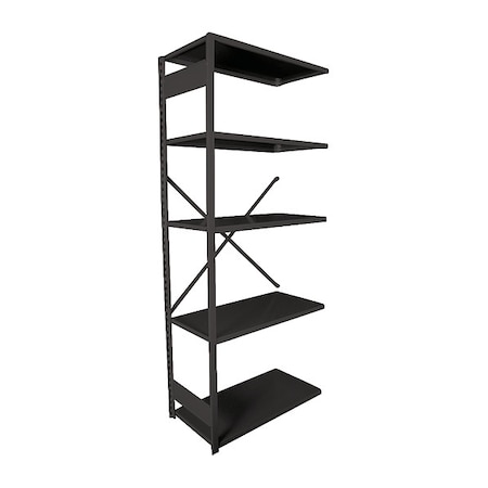 Equipto VGrip Op Add On7Hx18"Dx4W, w5 shl, BK 663W5A-BK