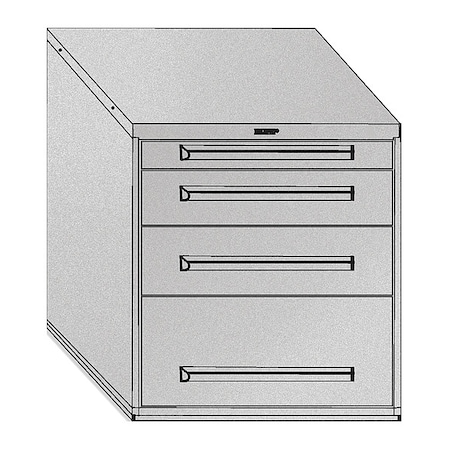 Equipto Mod Drawer Cabinet W/O Dividers, 30", RD 4432-RD