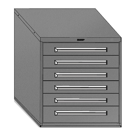 Equipto Mod Drawer Cabinet W/ Dividers, 30", GY 4434H-GY