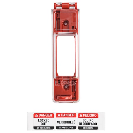 Brady Wall Switch Lockout, Red, 9/32 In. Dia. 65392