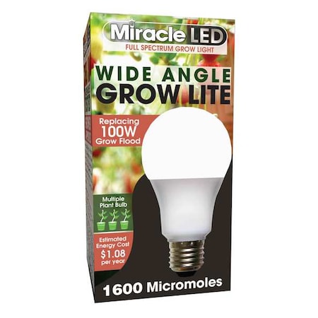 Miracle Led Light Bulb, Full Spc Mlt Pt LED Grow, 11W 602156